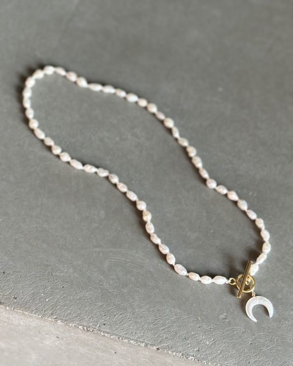 Naszyjnik Pearl Moon gold/silver