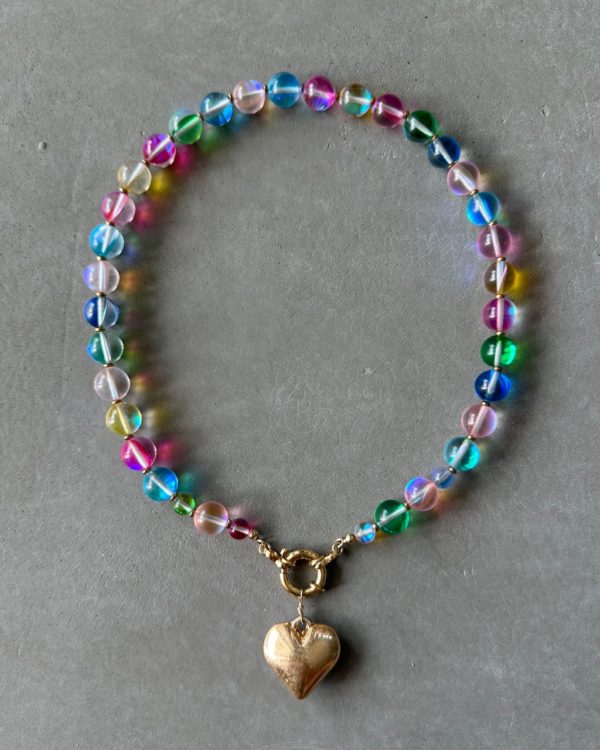 Naszyjnik Bubble Heart gold/silver