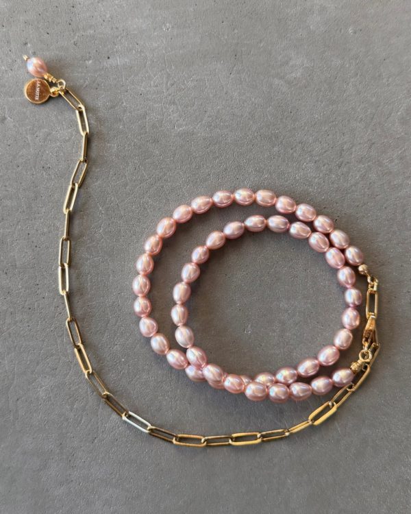 Bransoleta/naszyjnik/na kostkę Rosy Long gold/silver